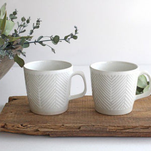 ORIME Mug Herringbone White | Hasami Ware