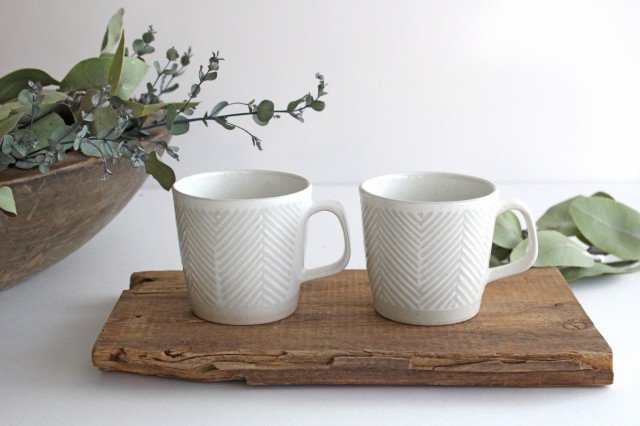 ORIME Mug Herringbone White | Hasami Ware