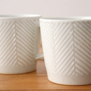 ORIME Mug Herringbone White | Hasami Ware