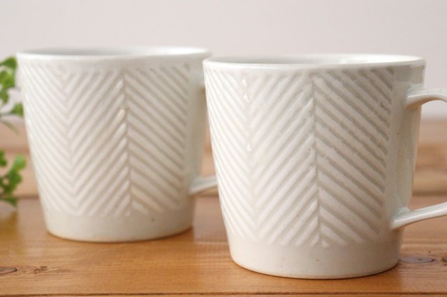 ORIME Mug Herringbone White | Hasami Ware