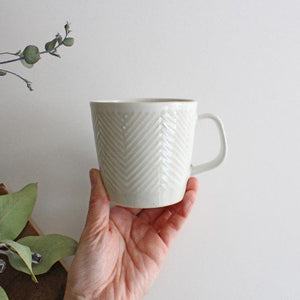 ORIME Mug Herringbone White | Hasami Ware