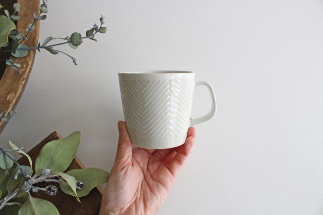 ORIME Mug Herringbone White | Hasami Ware