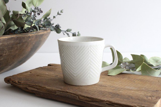 ORIME Mug Herringbone White | Hasami Ware