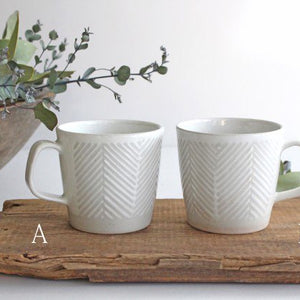 ORIME Mug Herringbone White | Hasami Ware