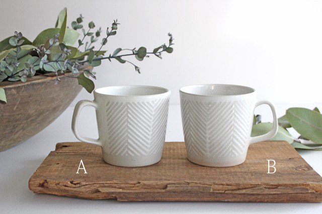 ORIME Mug Herringbone White | Hasami Ware