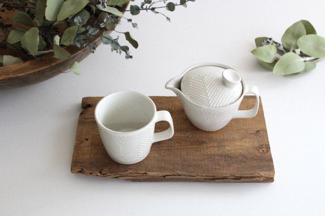 ORIME Mug Herringbone White | Hasami Ware