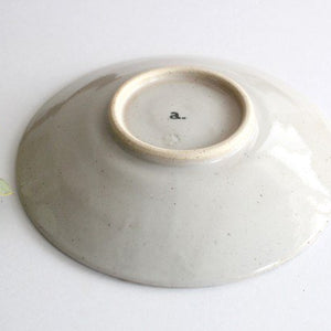 18cm/7.1in Round Plate Herringbone Brown Pottery ORIME Hasami Ware
