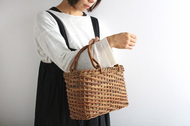 Akebi Basket Bag Oval Hola Knit [A] Aomori Akebi Vines Craft