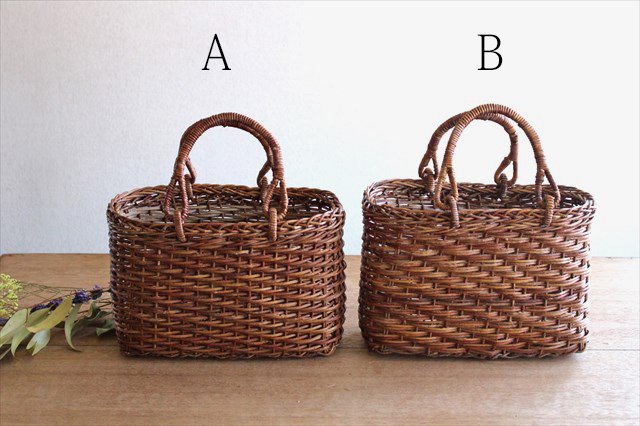 Akebi Basket Bag Oval Hola Knit [B] Aomori Akebi Vines Crafts