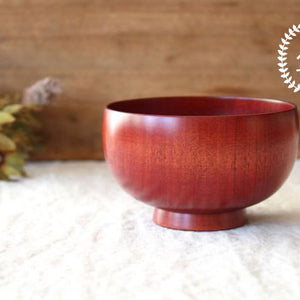 Shirasagi Woodworking  Soup Bowl Red Sakura M | Lacquerware