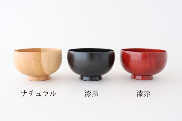 Shirasagi Woodworking  Soup Bowl Red Sakura M | Lacquerware