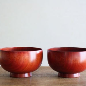 Shirasagi Woodworking  Soup Bowl Red Sakura M | Lacquerware