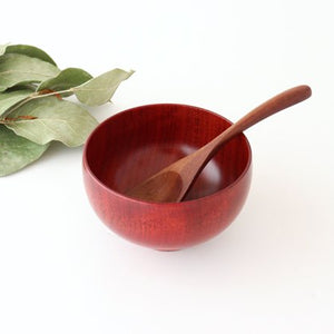 Shirasagi Woodworking  Soup Bowl Red Sakura M | Lacquerware