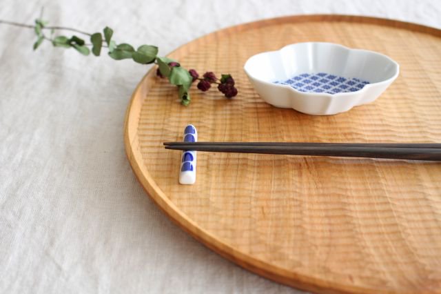 Stamp Chopstick Rest Thank You Porcelain Arbor