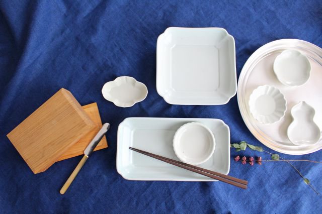 Cucumber square plate, earthen ash, square square, porcelain, arbor