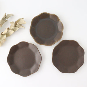 Furutani Seitosho Flowershaped Plate Brown Small