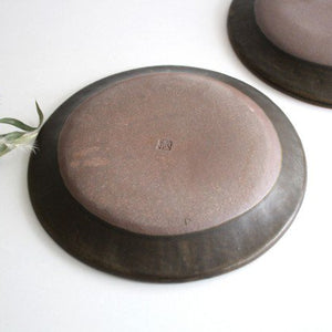 Rust glaze ruffle plate L pottery Furuya Seisho