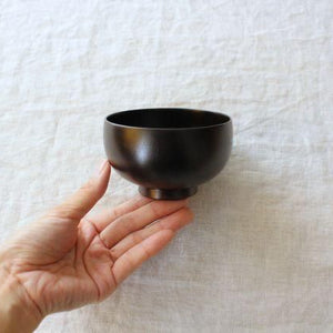 Shirasagi Woodworking  Children's Bowl Jet Black Sakura S | Lacquerware