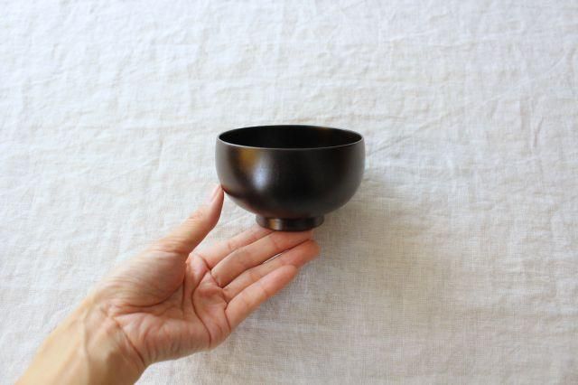 Shirasagi Woodworking  Children's Bowl Jet Black Sakura S | Lacquerware