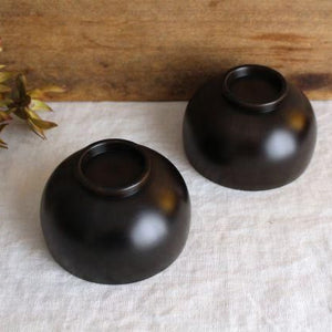Shirasagi Woodworking  Children's Bowl Jet Black Sakura S | Lacquerware