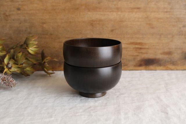 Shirasagi Woodworking  Children's Bowl Jet Black Sakura S | Lacquerware