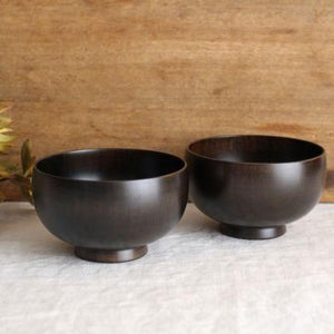 Shirasagi Woodworking  Children's Bowl Jet Black Sakura S | Lacquerware