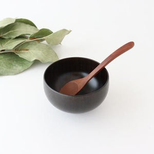Shirasagi Woodworking  Children's Bowl Jet Black Sakura S | Lacquerware