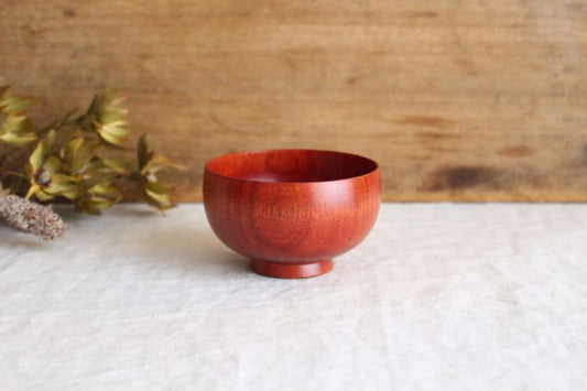 Shirasagi Bowl S Children's Bowl Lacquer Red Sakura Shirasagi Woodworking