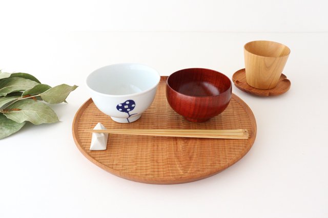 Shirasagi Woodworking  Children's Soup Bowl Red Sakura | Lacquerware