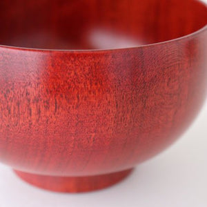 Shirasagi Woodworking  Children's Soup Bowl Red Sakura | Lacquerware