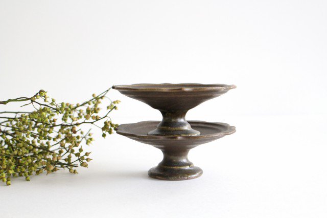 Furitani Seitosho Compote Footed Plate Rust S