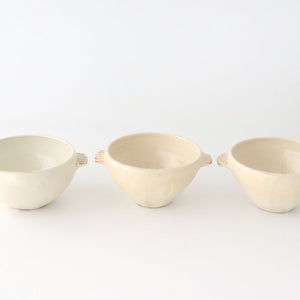 Furutani Seitosho Soup Bowl with Ears Vertical Brown Lines