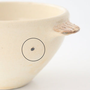 Furutani Seitosho Soup Bowl with Ears Vertical Brown Lines