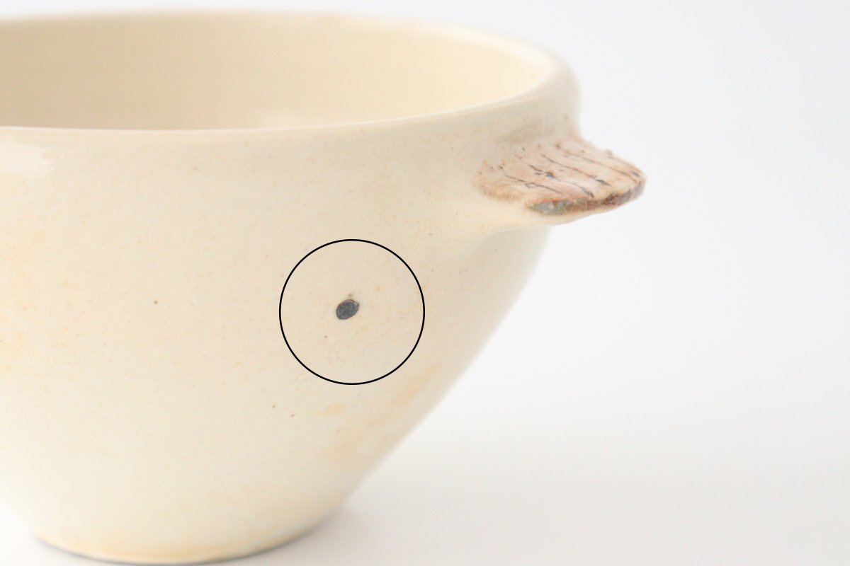 Furutani Seitosho Soup Bowl with Ears Vertical Brown Lines