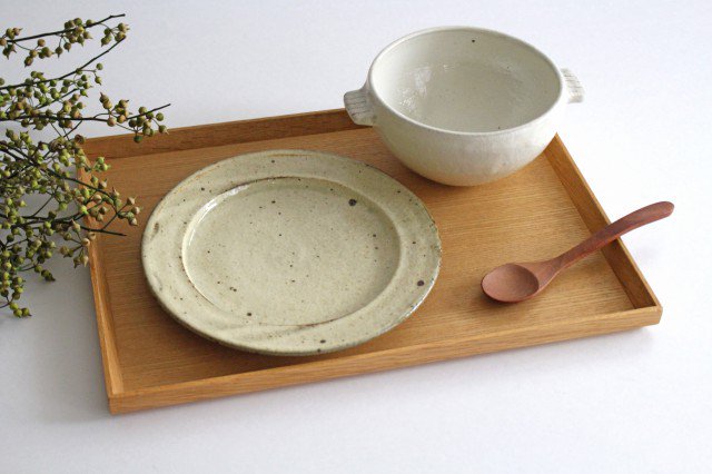 Furutani Seitosho Soup Bowl with Ears Vertical Brown Lines