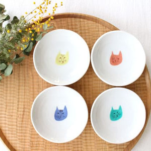 Harekutani Cat Sauce Plate Set | Kutani Ware