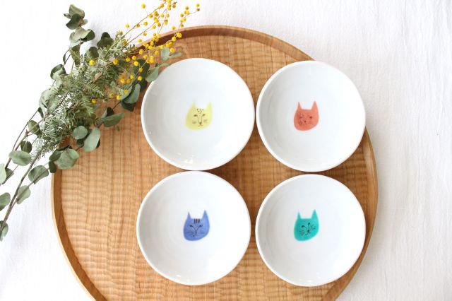 Harekutani Cat Sauce Plate Set | Kutani Ware