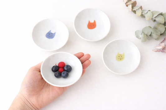 Harekutani Cat Sauce Plate Set | Kutani Ware