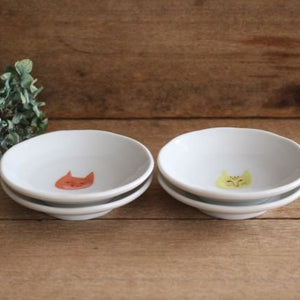 Harekutani Cat Sauce Plate Set | Kutani Ware