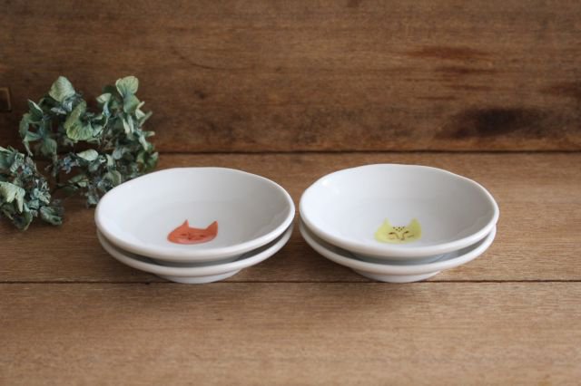 Harekutani Cat Sauce Plate Set | Kutani Ware