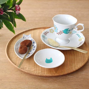 Harekutani Cat Sauce Plate Set | Kutani Ware