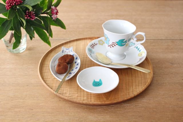 Harekutani Cat Sauce Plate Set | Kutani Ware