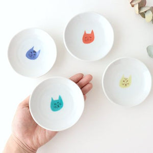 Harekutani Cat Sauce Plate Set | Kutani Ware