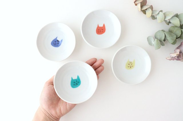 Harekutani Cat Sauce Plate Set | Kutani Ware