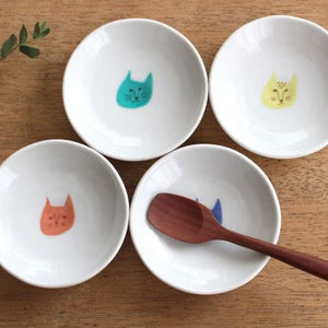 Harekutani Cat Sauce Plate Set | Kutani Ware