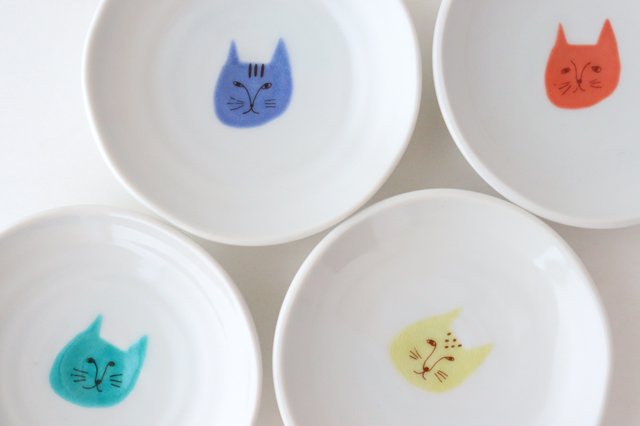 Harekutani Cat Sauce Plate Set | Kutani Ware