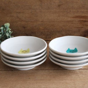 Harekutani Cat Sauce Plate Set | Kutani Ware