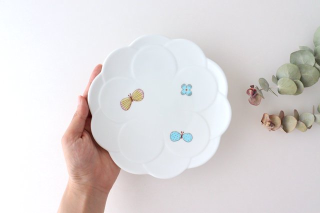 Butterfly Plate Porcelain Harektani Kutani Ware