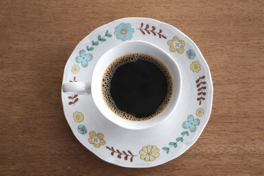 Harekutani Cup and Saucer Flower and Bird | Kutani Ware