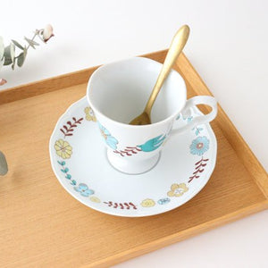 Flowers and Birds Coffee Cup/Tea Cup Porcelain Harektani Kutani Ware
